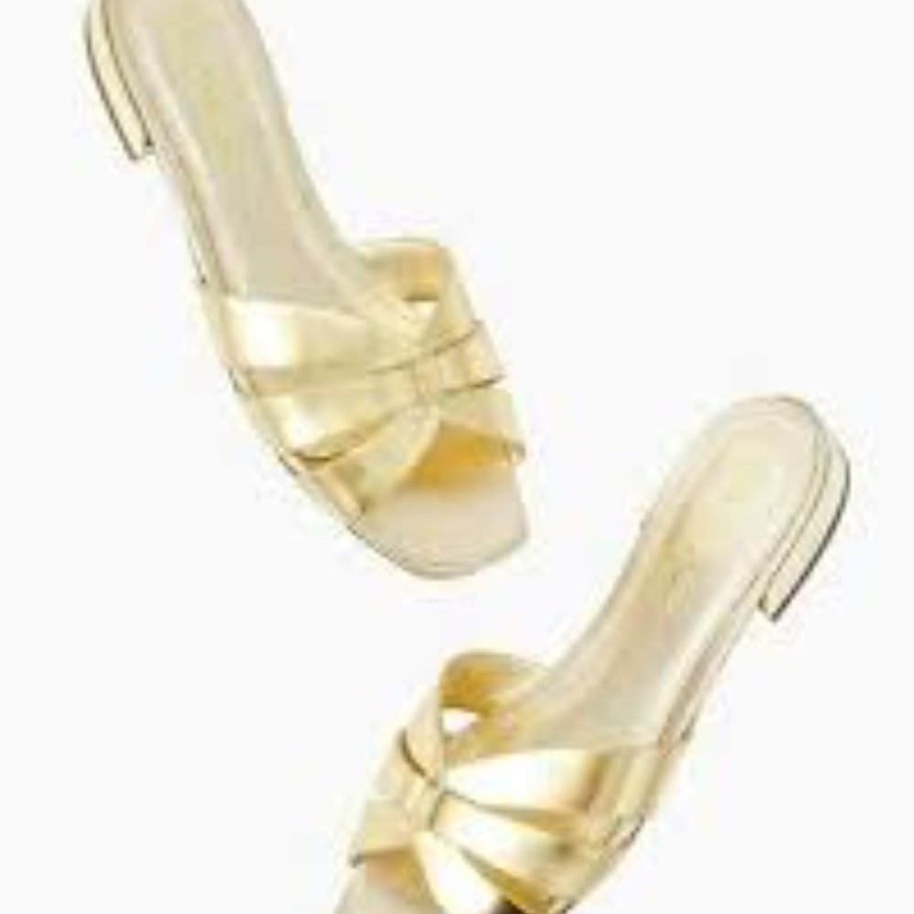 Lilly Pulitzer GOLD Whitley Slide (SIZE: 7)